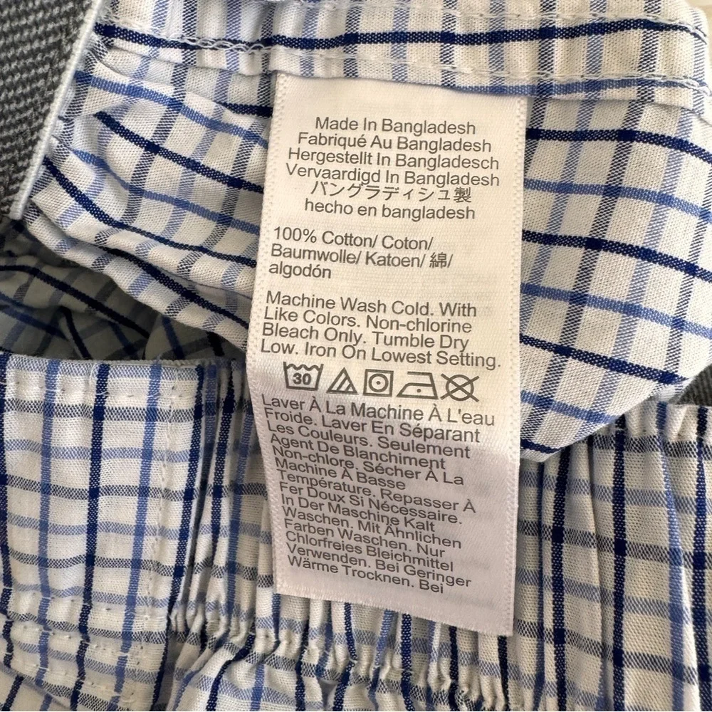 J Crew Patterned Boxer Shorts Blue Stripe 100% Cotton Mens Size M